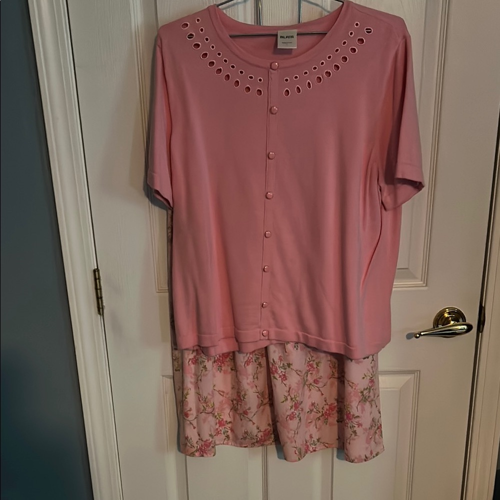Blair Pink Floral Two-Piece Set